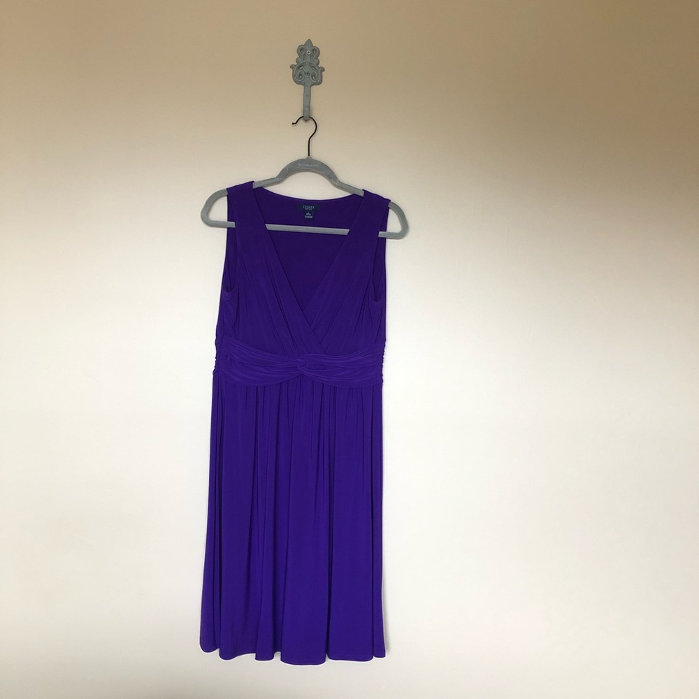 Chaps purple dress